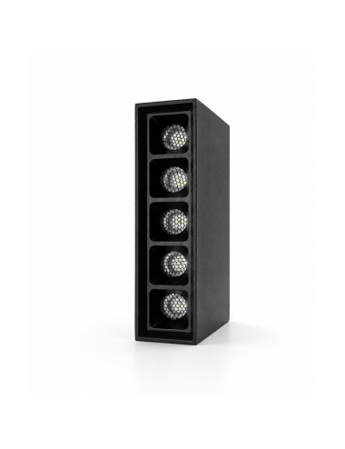 Napan Lux - Faretto LED da Incasso Lineare 5 Luci Nero