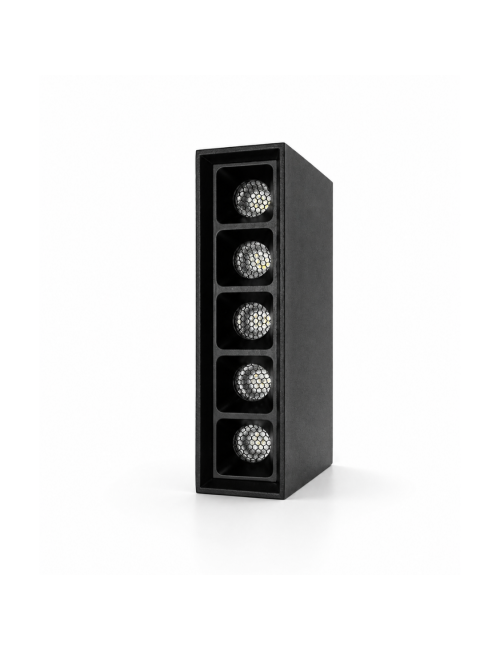 Napan Lux - Faretto LED da Incasso Lineare 5 Luci Nero