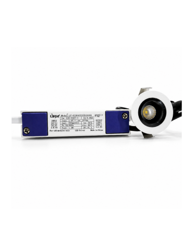 Napan Lux - Mini Faretto LED da Incasso Tondo Bianco 1,4W