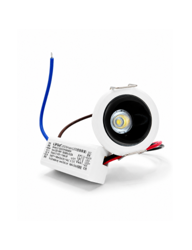 Napan Lux - Mini Faretto LED da Incasso Orientabile Tondo Bianco
