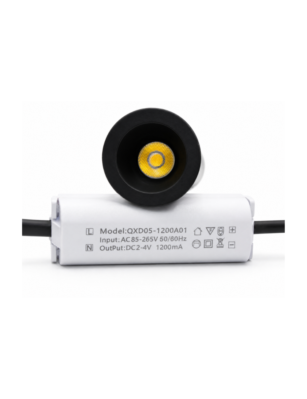 Napan Lux - Mini Faretto LED da Incasso Antiabbagliante Nero