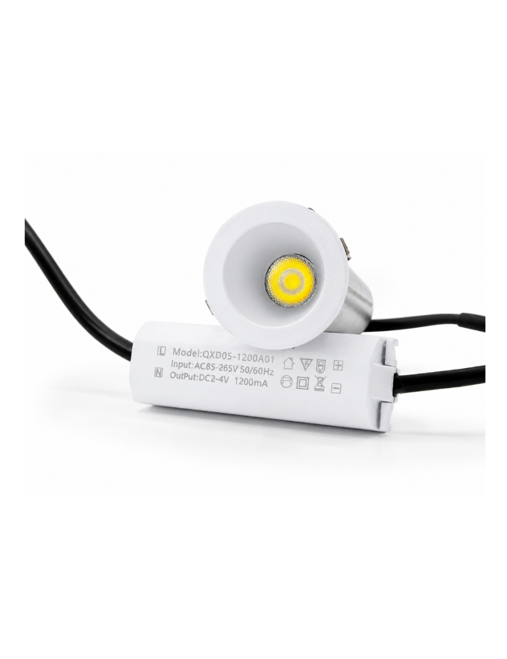 Napan Lux - Mini Faretto LED da Incasso Orientabile Alluminio Bianco Alta Efficienza