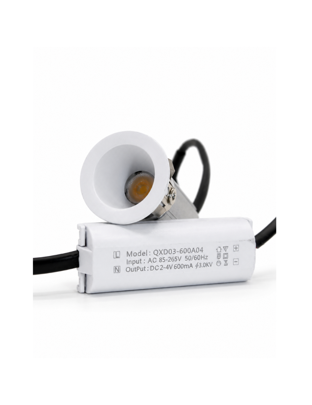 Napan Lux - Mini Faretto LED da Incasso Orientabile Alluminio Bianco