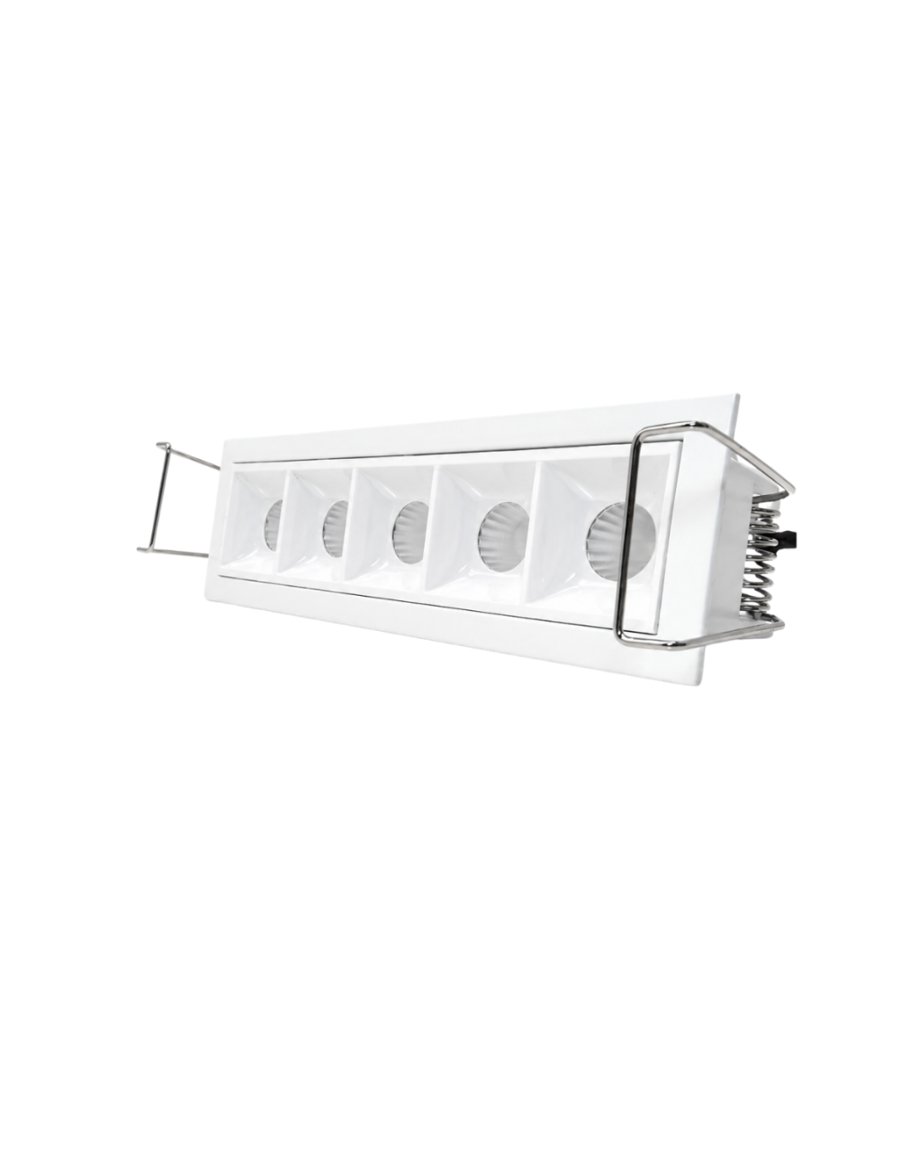 Napan Lux - Faretto LED da Incasso 5 Luci Rettangolare Bianco Basso Assorbimento