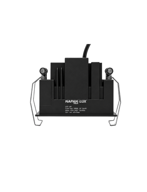 Napan Lux - Faretto LED da Incasso Lineare TriLux 3 Luci Nero 6W