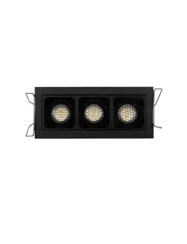 Napan Lux - Faretto LED da Incasso Lineare TriLux 3 Luci Nero 6W