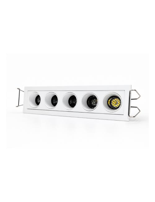 Napan Lux - Faretto LED da Incasso Lineare 5 Luci Bianco