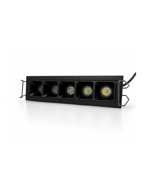 Napan Lux - Faretto LED da Incasso Italy 5 Luci Nero 10W