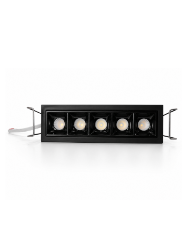Napan Lux - Faretto LED da Incasso Design 5 Luci Nero