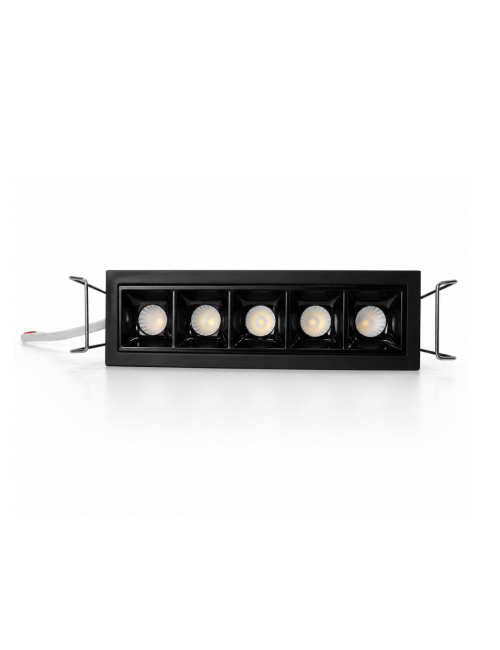 Napan Lux - Faretto LED da Incasso Design 5 Luci Nero