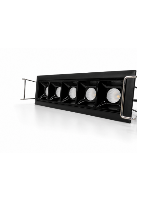 Napan Lux - Faretto LED da Incasso Design 5 Luci Nero