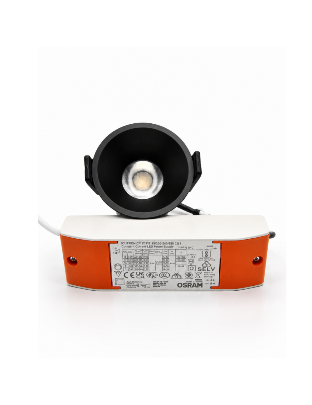 Napan Lux - Faretto LED da Incasso Nero con Driver