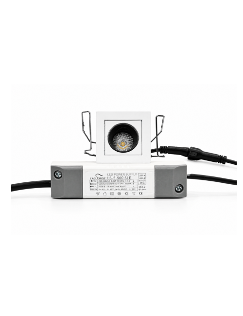 Napan Lux - Faretto LED da Incasso Singolo Quadrato Bianco 8W 3000K