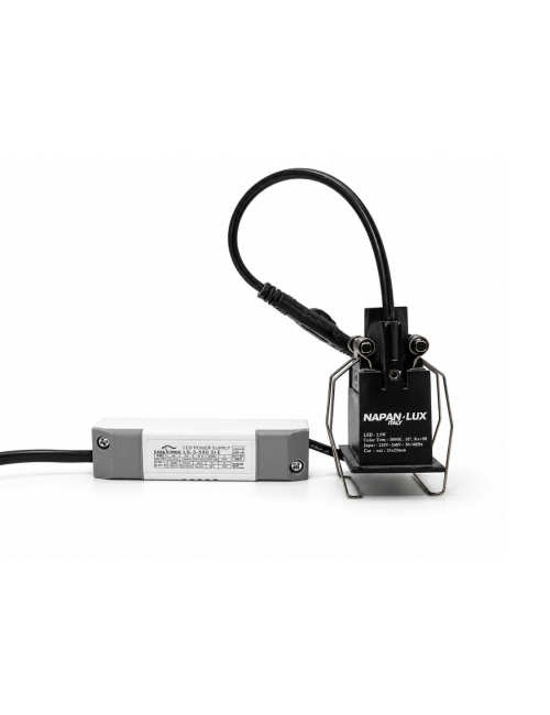 Napan Lux - Faretto LED da Incasso Quadrato Nero 2,5W Spot Stretto
