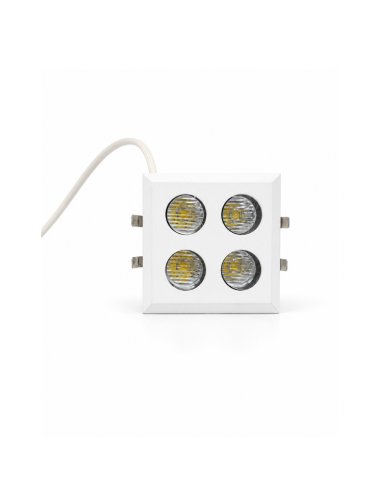 Napan Lux - Faretto LED da Incasso Quadrato 4 Luci Bianco
