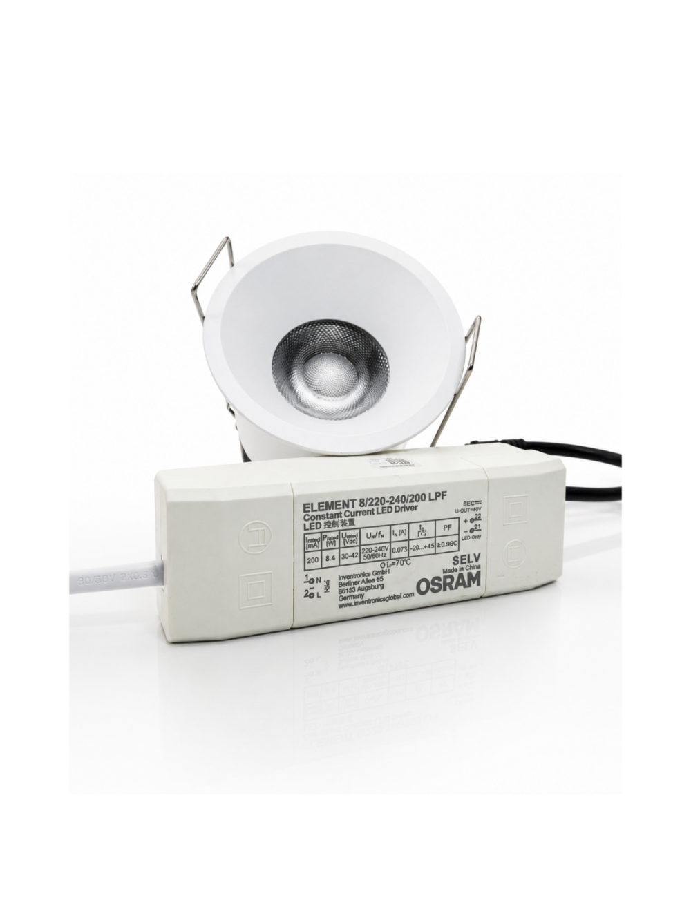 Napan Lux - Faretto LED da Incasso Rotondo Bianco Fisso